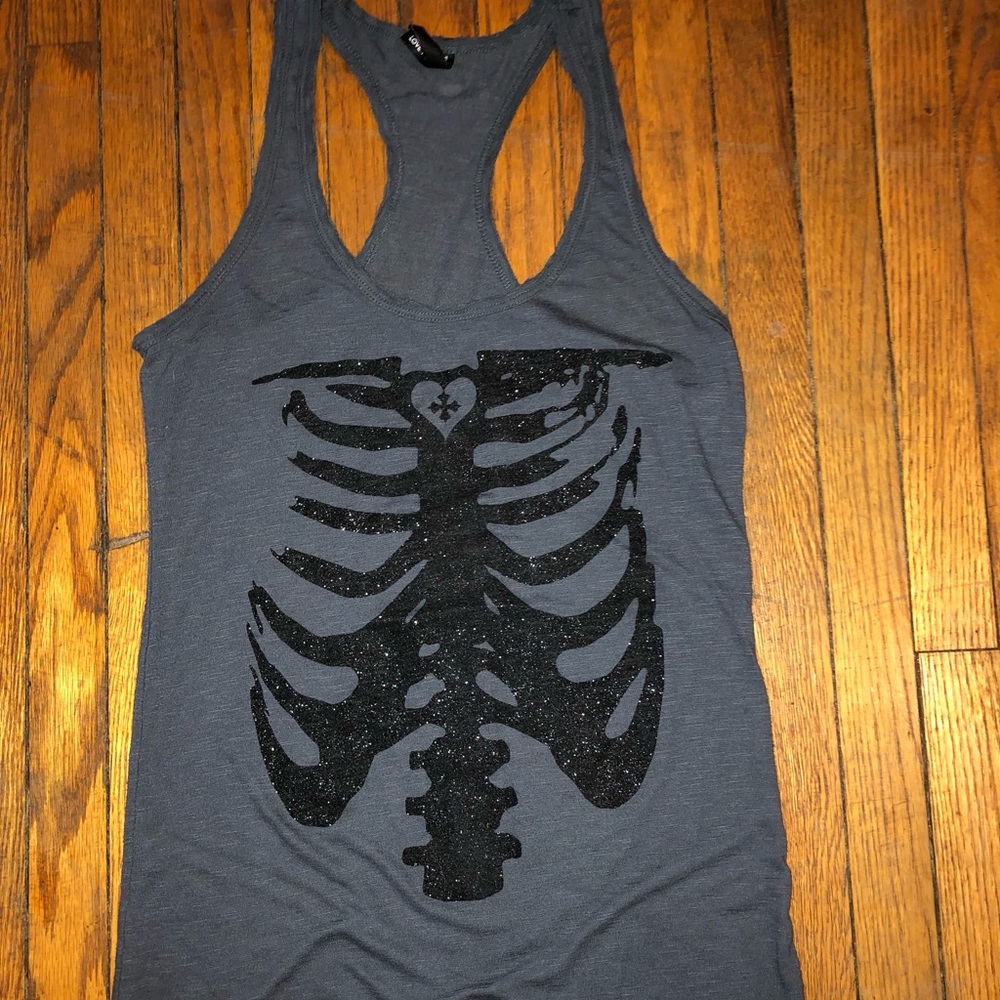 Grey Sparkle bone tank